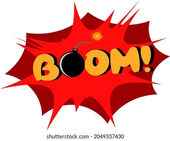 Boom effect bomb explosion effect isolated vector