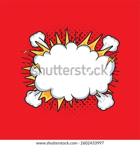 Boom exploding bubble, the businessman holds a shopping bag and a debt bombs, comic bubble speech in pop art style.