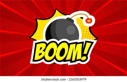 Antecedentes de arte pop cómico en explosión de boom