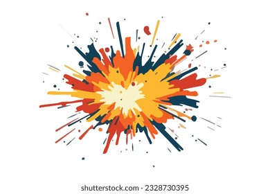 Boom and explosion effect comic vector