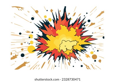 Boom and explosion effect comic vector