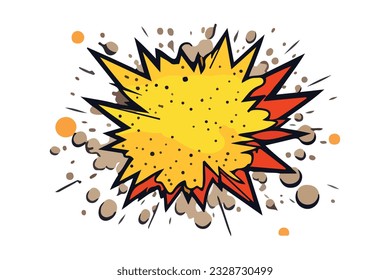 Boom and explosion effect comic vector