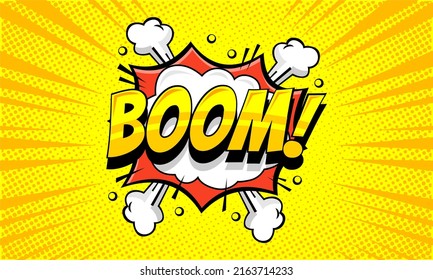 Boom explosion illustration comic cartoon design