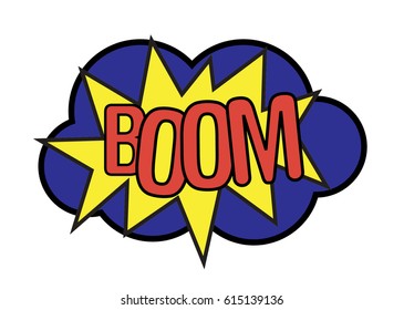 BOOM Explosion Party props for marriage, bachelor party, house party, event. vector illustration.