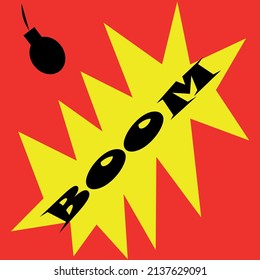 Boom! Explosion in pop art style