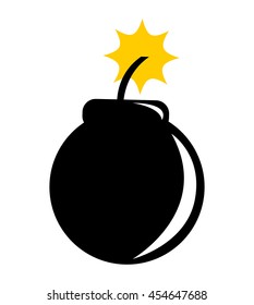 boom explosion silhouette icon vector isolated graphic