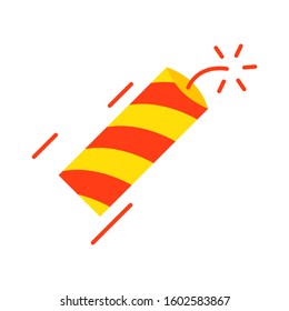 Boom Flat Icon Vector Illustration Isolated on White Background. Use for Xmas, Decoration, Greeting Card Etc.