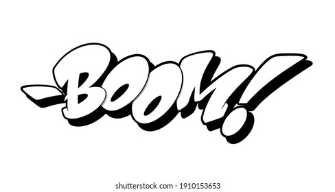 Boom-Schriftart im Graffiti-Stil. Vektorgrafik.