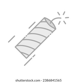 Ilustración de vectores de iconos de escala de grises aislada en fondo transparente. Uso para Navidad, Decoración, Tarjeta de felicitación Etc.