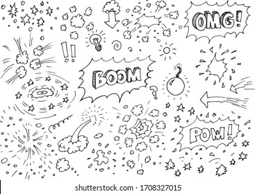 Boom - Hand Drawn Comic Doodles