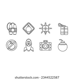 boom hand drawn doodle illustrations vector set