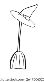 boné desenho preto cor objeto símbolo símbolo feliz halloween 31 st outubro mês boné chapéu feliz halloween traje personagem outono fantasma bruxa chapéu dealth evento halloween boom hat arte