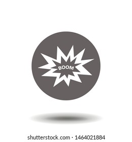 Boom icon. Flat vector illustration. Suitable for mobile apps, web app.