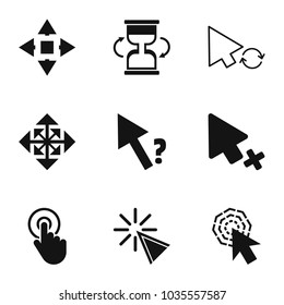Boom icons set. Simple set of 9 boom vector icons for web isolated on white background