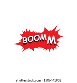 Boom Letter comic style flat design 