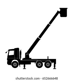 Boom Lift Truck Vector