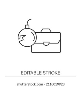  Boom line icon. Financial boom. Bankruptcy risk. Economic crash and depression. Economic recovery concept. Isolated vector illustration.Editable stroke