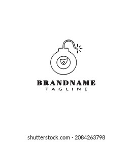 boom logo cartoon design template icon black modern isolated vector