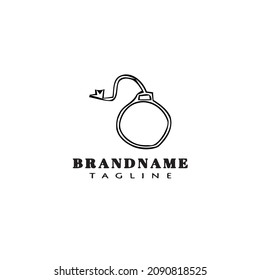 símbolo de diseño de dibujos animados logotipo boom icono negro vector aislado moderno
