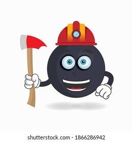 The Boom mascot character becomes a firefighter. vector illustration