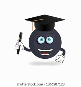 The Boom mascot character becomes a scholar. vector illustration