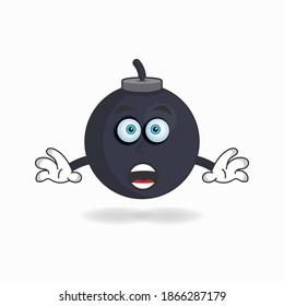 Boom mascot character with shocked expression. vector illustration