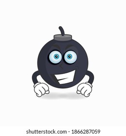 Boom personaje de mascota con expresión de sonrisa. ilustración vectorial