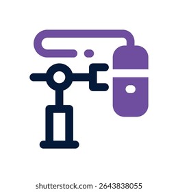 ícone duotônico do microfone da lança. Ícone vetorial moderno e elegante para sites, aplicativos móveis, materiais de marketing e design corporativo. Totalmente dimensionável e pronto para uso.
