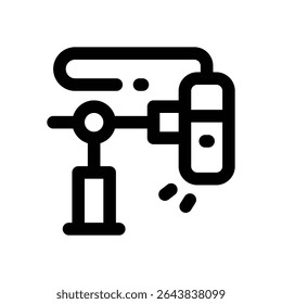 boom microphone line icon. Clean and minimalist vector icon for websites, mobile apps, presentations, and logos. Fully scalable and customizable for any project.