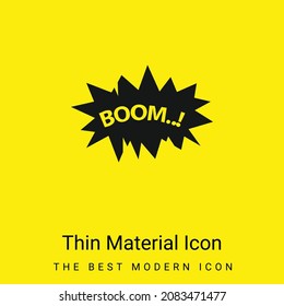 Boom minimal bright yellow material icon