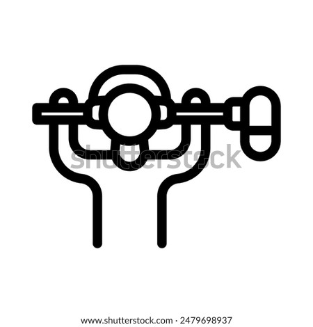 boom operator line icon illustration vector graphic. Simple element illustration vector graphic, suitable for app, websites, and presentations isolated on white background