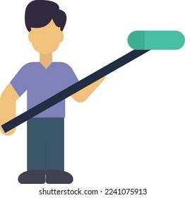 Boom operator Vector Icon which is suitable for commercial work and easily modify or edit it

