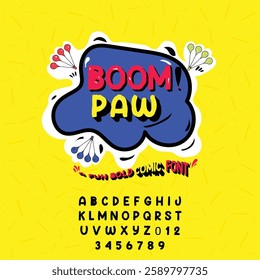 Boom Paw Font A Fun and Playful Comic-Style Typeface for Bold, Engaging, and Eye-Catching Designs