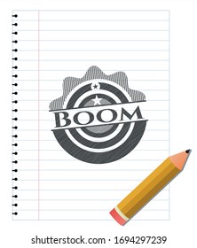 Boom penciled. Vector Illustration. Detailed.