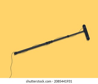 Boom Pole Mic Illustration Vector In Minimalist Style