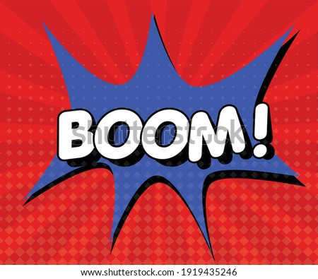 boom pop art comic illustration