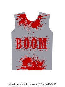 boom print for t-shirt graphic vector