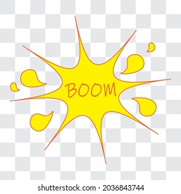 Boom process icon. Cartoon illustration of boom process vector icon for web