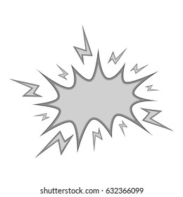 Boom process icon in monochrome style isolated on white background vector illustration