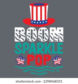 Boom Sparkle Pop T-shirt Design Vector File