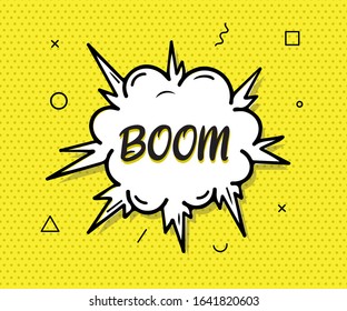 Boom speech bubble banner poster text sticker