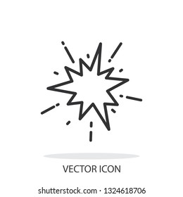 Boom, speech bubble icon isolated on white background - editable stroke vector illustration eps10