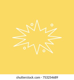 Boom Splash vector line icon. eps-10