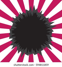 Boom star bursting. Comic Book Hole or explosion. 