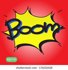 boom text comic