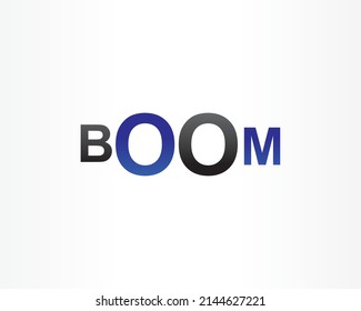 BOOM text concept logo design icon