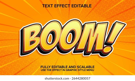 boom text effect vector editable