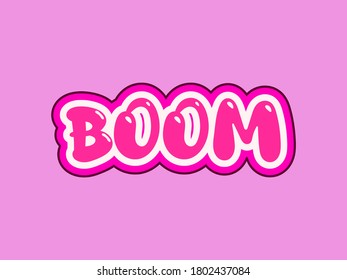 Boom Text Effect Vector Template