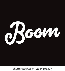 boom text on black background.