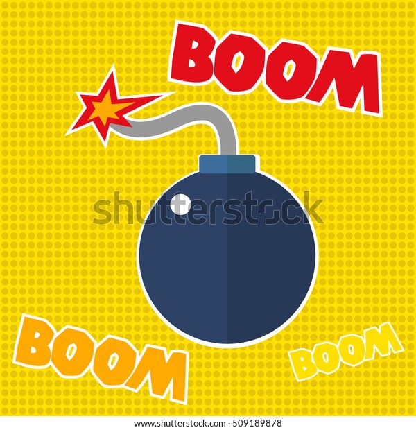 Boom Text Typography Word Font Bomb Stock Vector (Royalty Free) 509189878